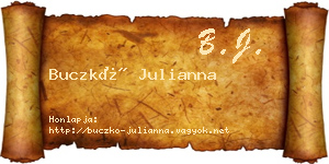 Buczkó Julianna névjegykártya